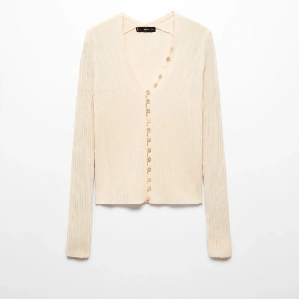 NWT Mango Ribbed Cardigan with Button Detail - Picture 8 of 16